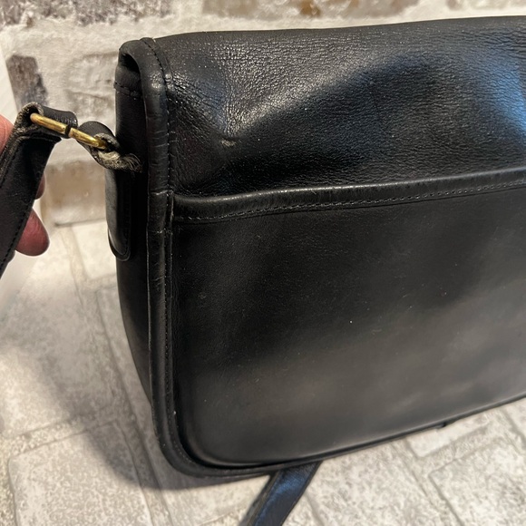 COACH Vintage City Bag Black Leather Crossbody Bag 324 - Picture 7 of 16